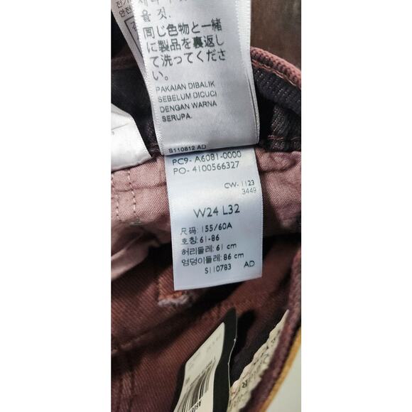 Levi's Ribcage Wide Leg Women's Super High Rise Jeans, Size 24x32 In Cherry Red - Picture 16 of 16